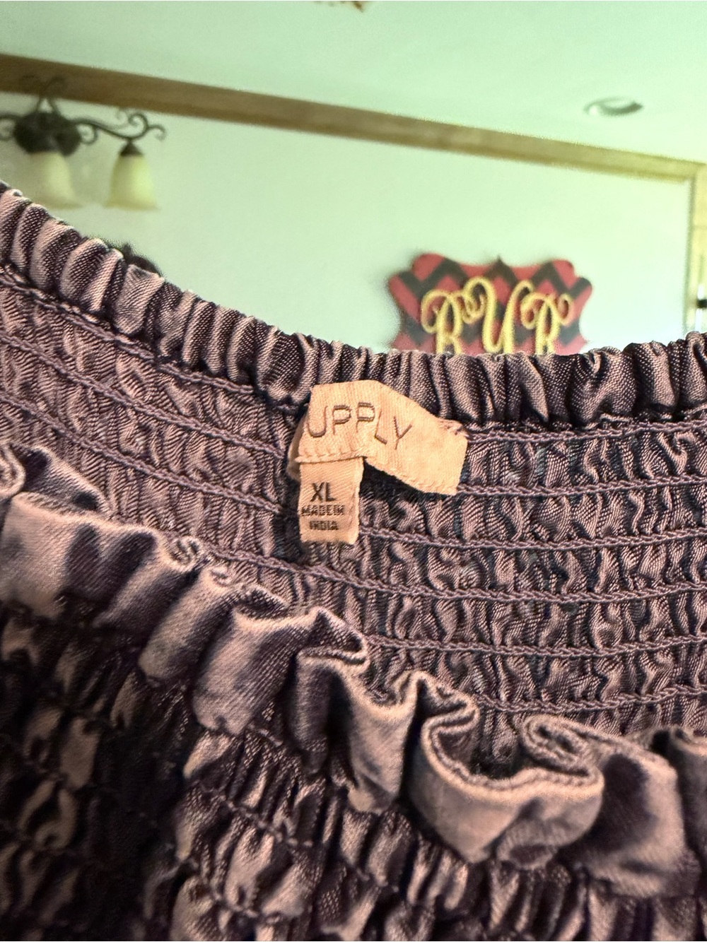 Z Supply Smocked Denim-Look Maxi Dress in Dusty Blue - Picture 3 of 4